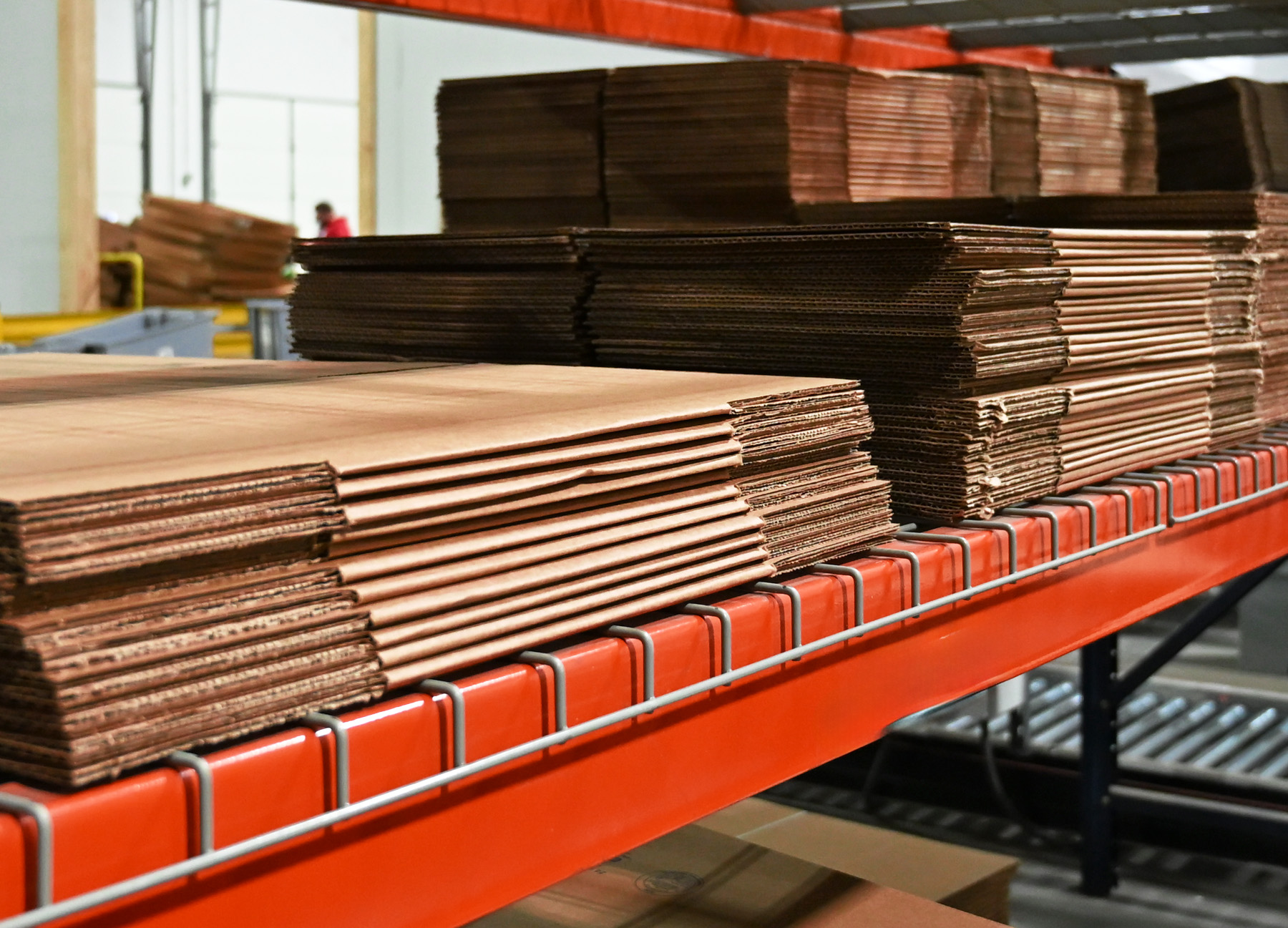 A stacked pile of flat custom boxes